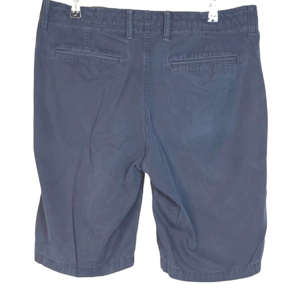 Gap Solid Navy Blue Flat Front Casual Summer Golf Chino Shorts Men's Size 33 - Picture 3 of 6